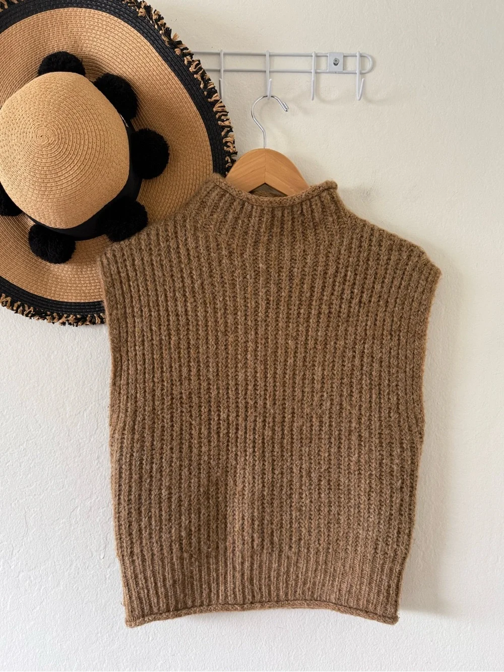 Madewell Stimpson Brown Wool Blend Sweater Vest Size XS